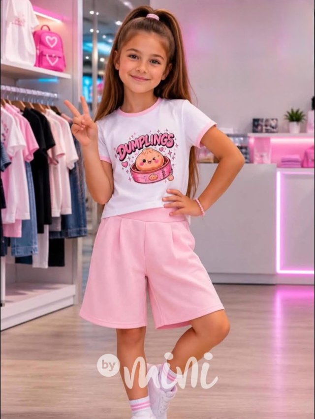 Dumplings street set pink