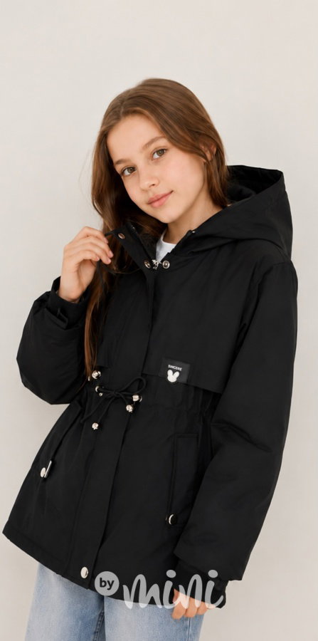 Černá long parka