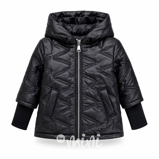 PREMIUM podzimní bunda s dlouhými náplety BLACK