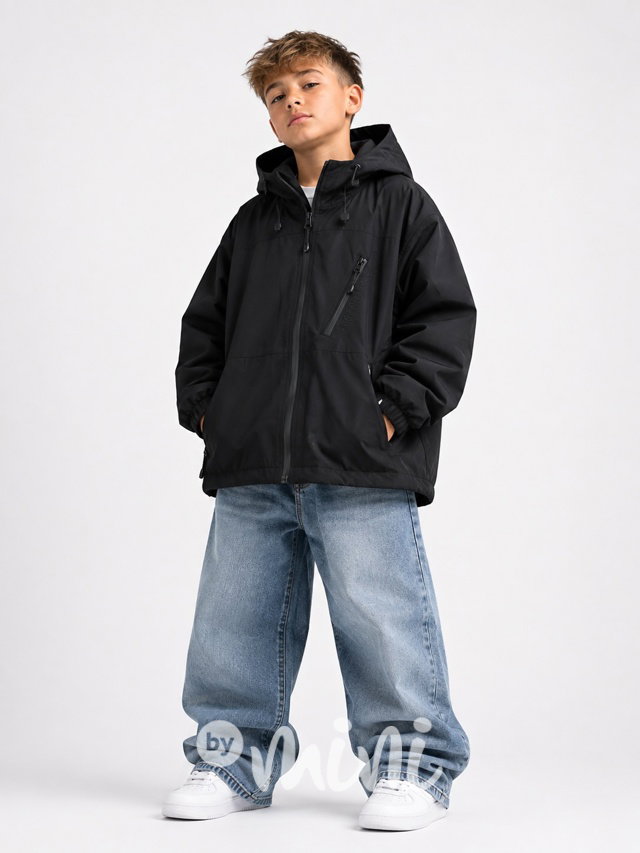 Přechodová oversize bunda černá