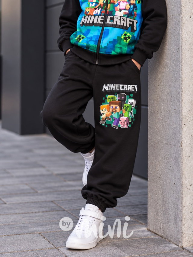 Minecraft tepláky černé