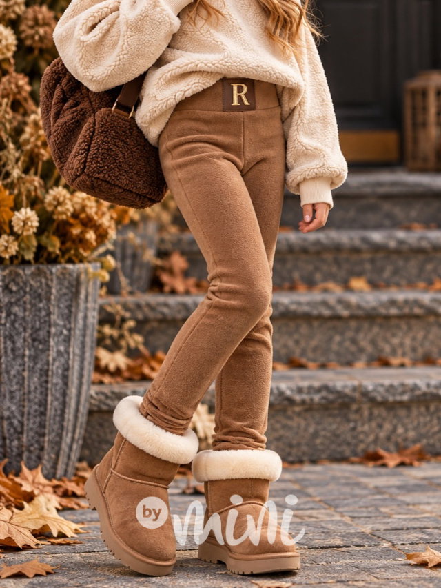 Teplé legíny Royal caramel