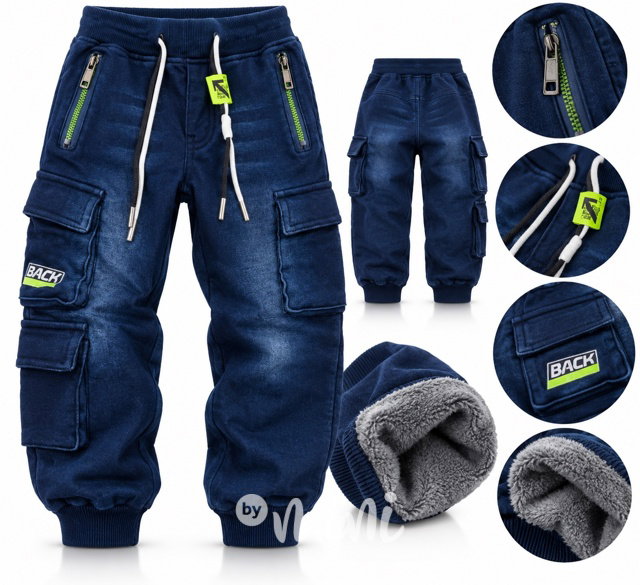 Super thermo soft denim kapsáče blue/green