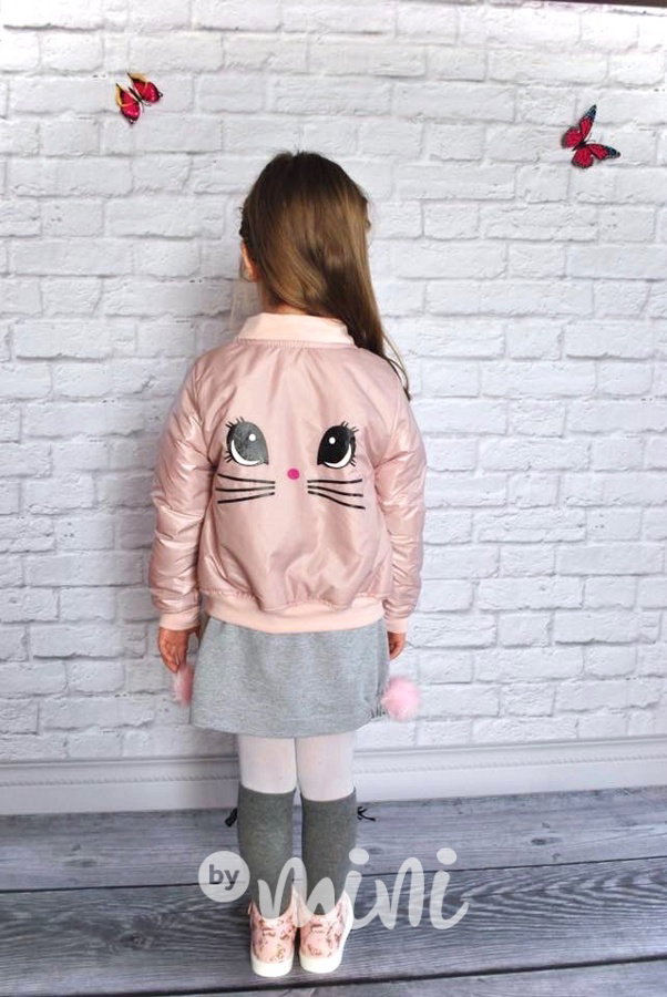 Přechodová bunda králíček pink