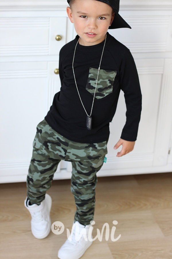 Green army baggy tepláčky