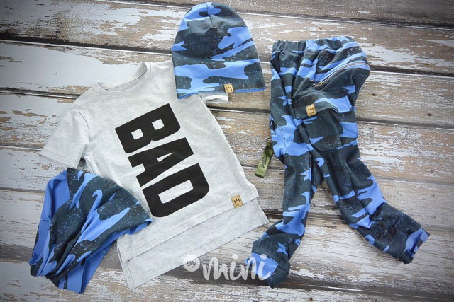Blue army baggy kapsáče zip