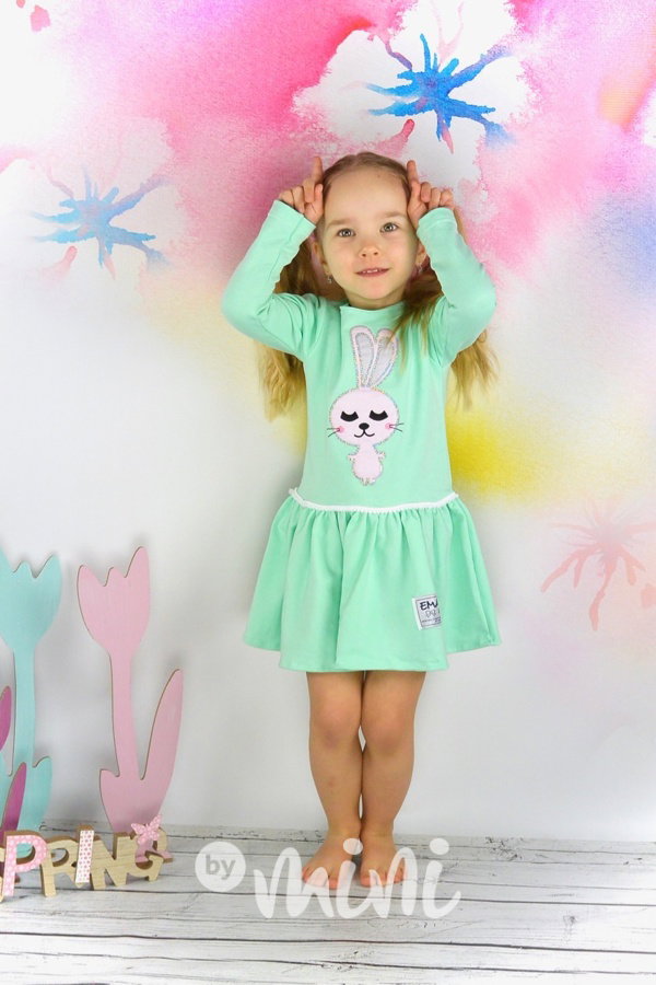 Bunny dress mint