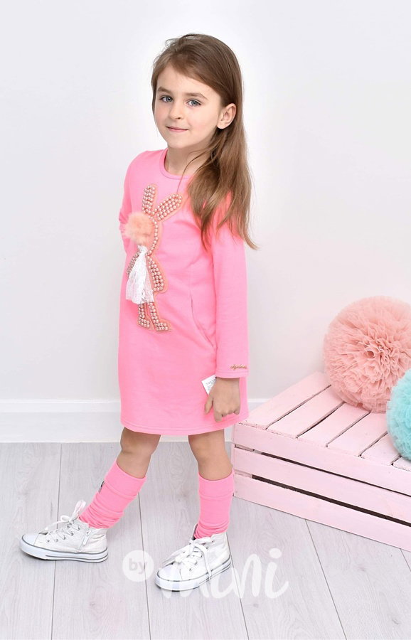 Neon pink tunika bunny