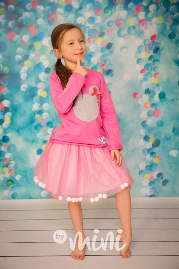 Pink bambulkový tutu set