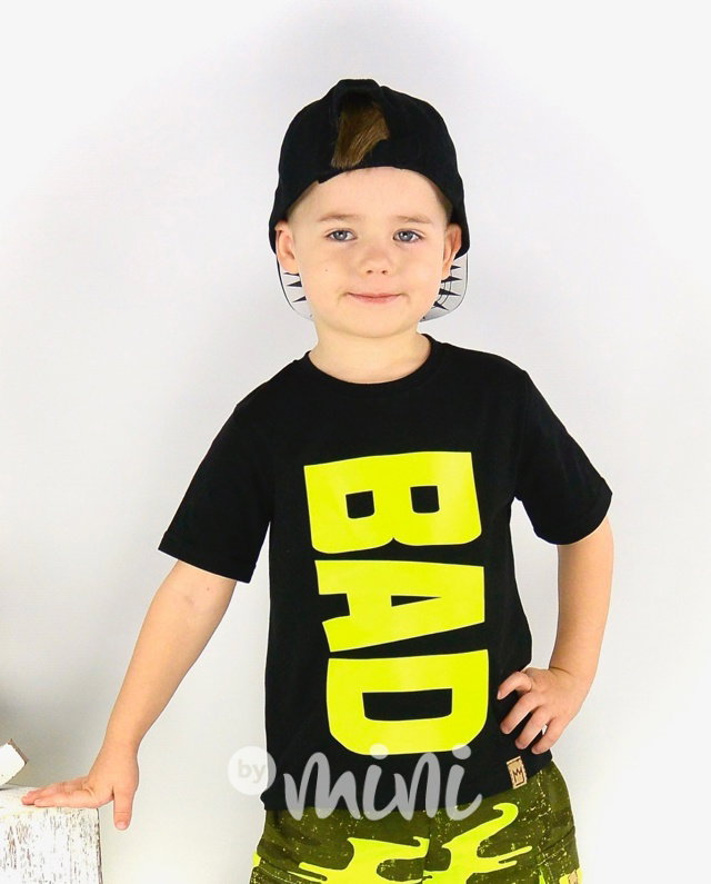 BAD black/neon triko