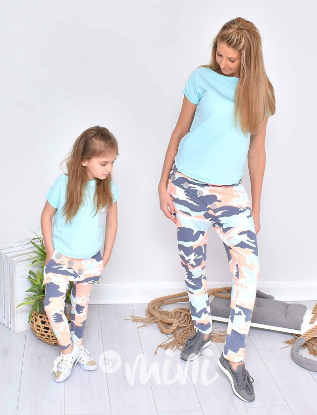 Neon orange&mint army baggy