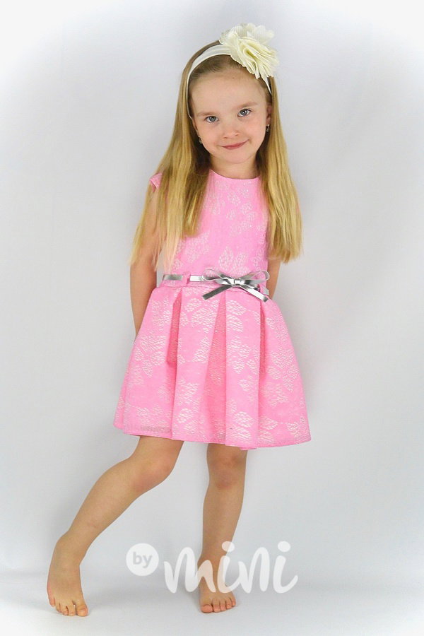 Luxury dress pink lace
