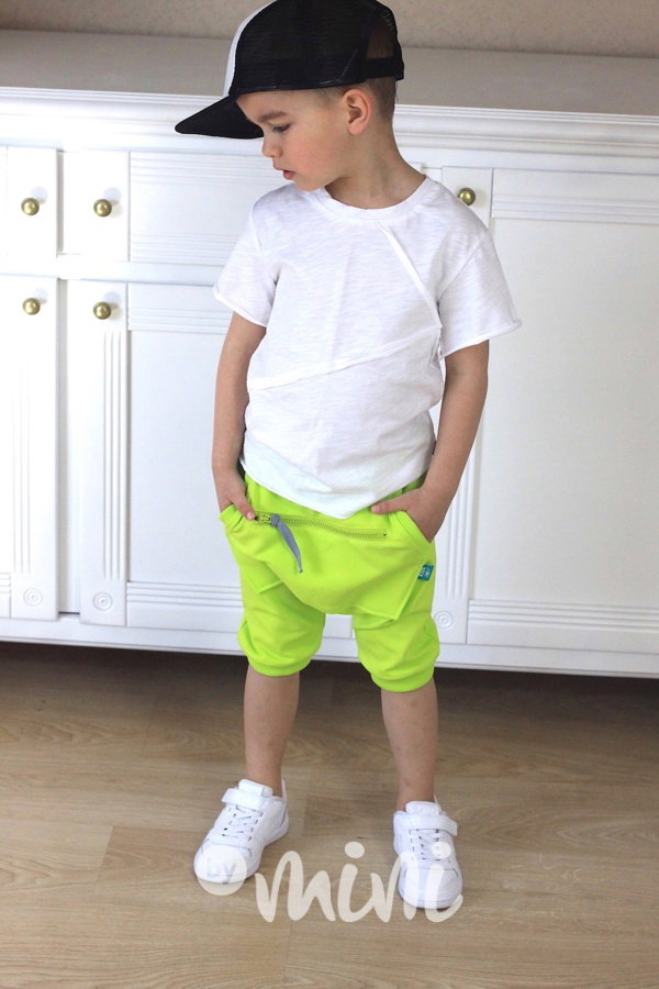 Lemon baggy shorts zip