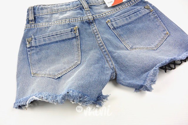 Jeans shorts s perličkami