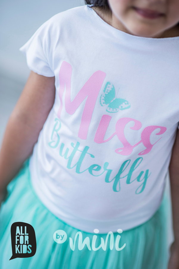 Miss Butterfly triko pink/mint