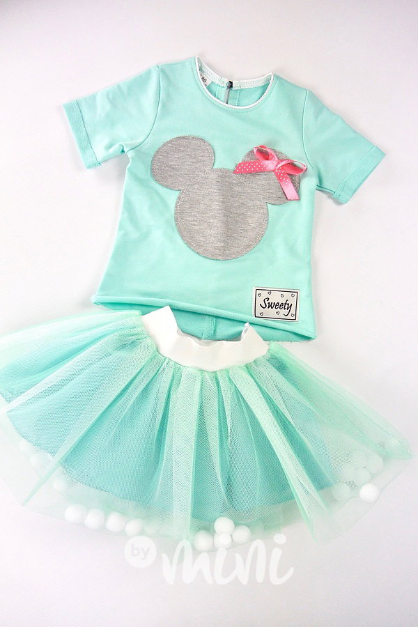 Summer mint bambulkový tutu set