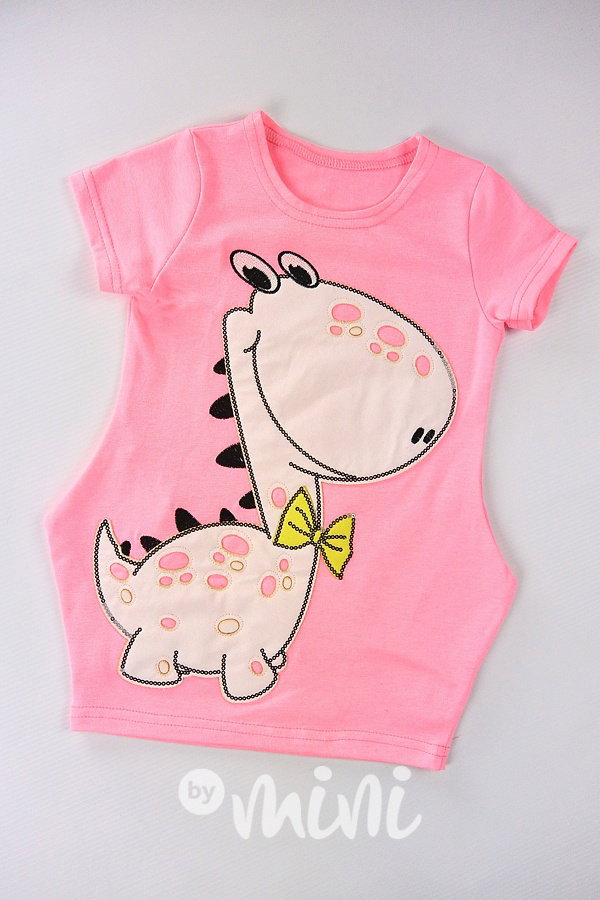Tunika DINO neon pink