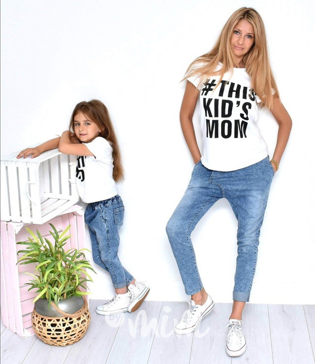JEANS BAGGY PANTS - set pro maminku a dcerku