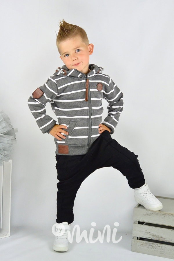 Černé baggy tepláčky s knoflíčky