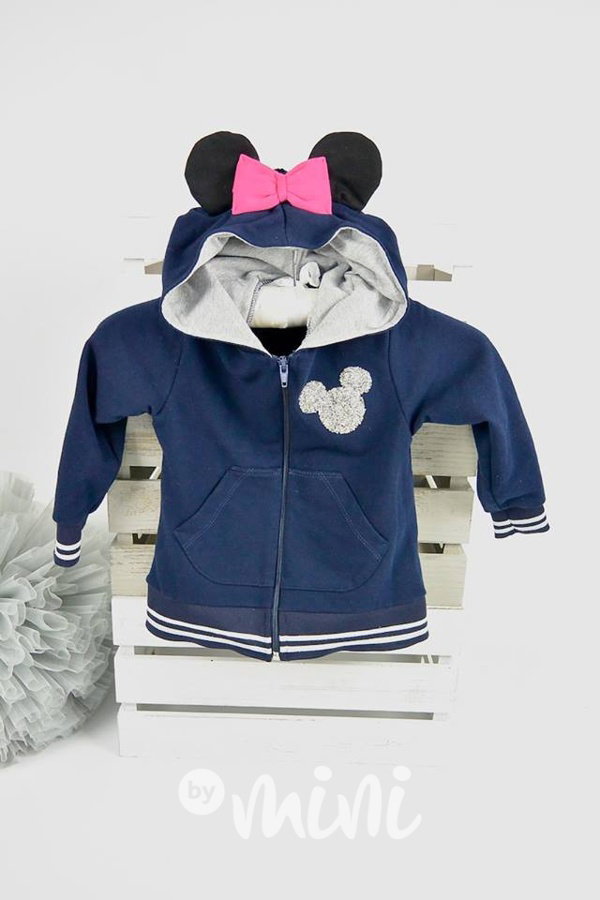 Minnie bow mikča modrá
