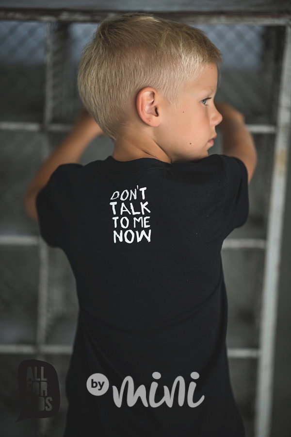 3ks komplet černý - "Don't talk to me now"