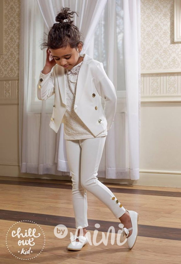 Luxury elegantní sáčkový komplet cream