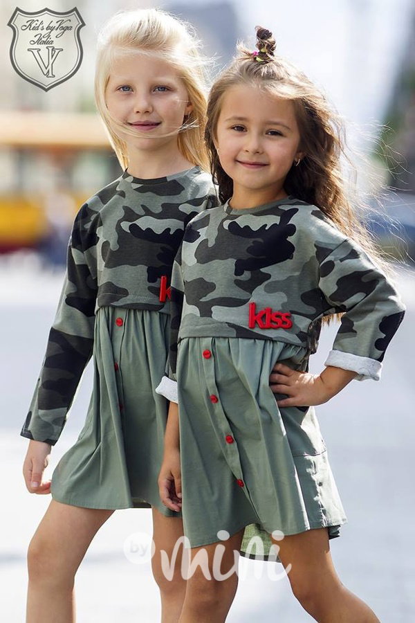 Shirtdress košilové army šaty