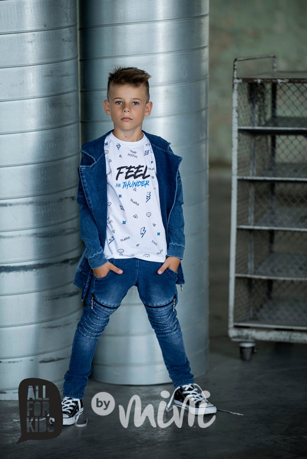 Jeans prošívaná mikina