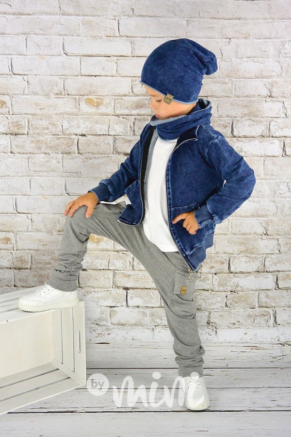 Tmavá jeans mikina