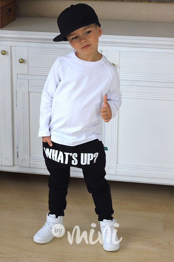 Whats UP černé baggy tepláčky