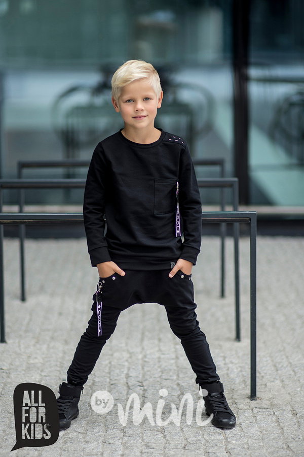 Černá chlapecká mikina cool