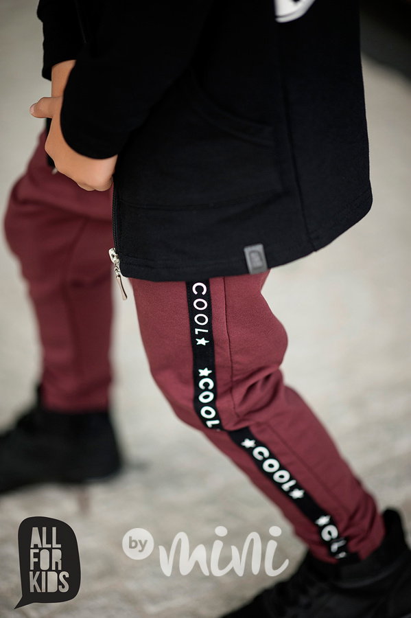 3pcs Bordo & Black cool komplet