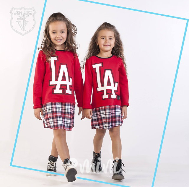 L.A. karo hoodie dress