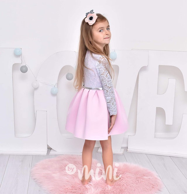 Luxury Pink&Grey dress