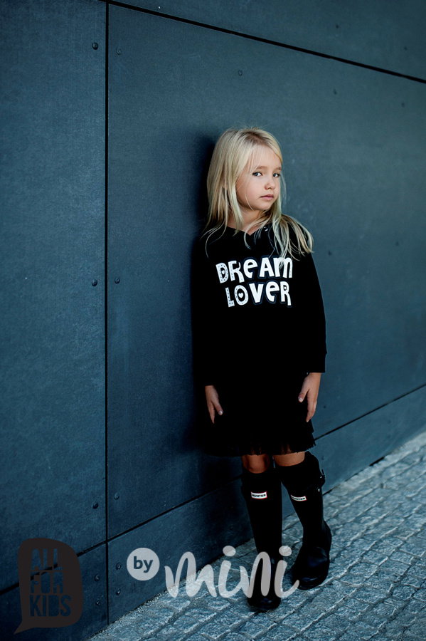 Dream hoodie dress black