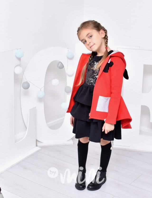 Minnie vyteplená mikina červená