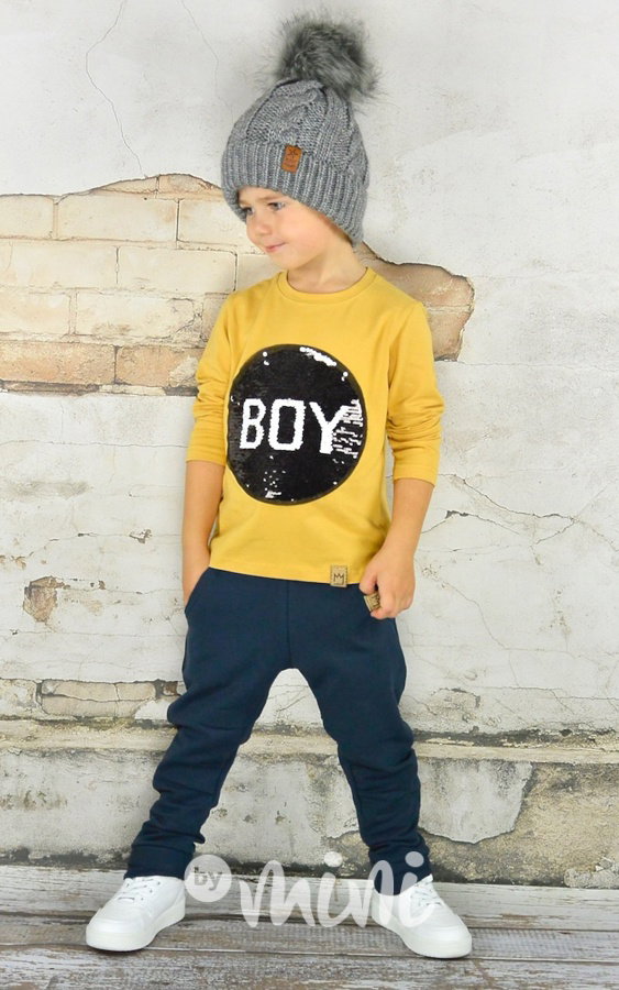 BOY mustard longsleeve triko
