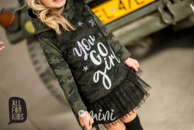 Military collection - sporty army šaty s tylem