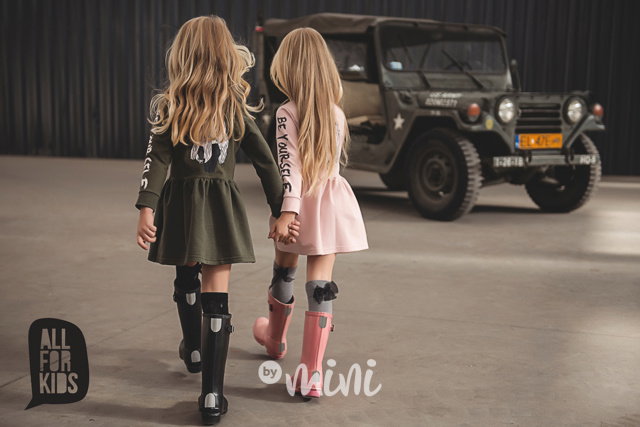 Military collection - košilové šaty pink