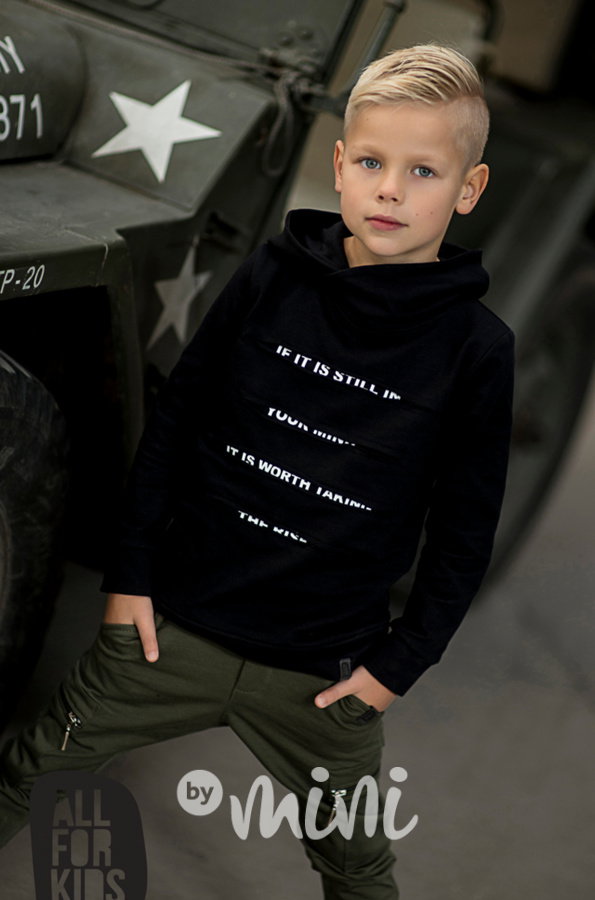 STYLE mikina s kapucí černá