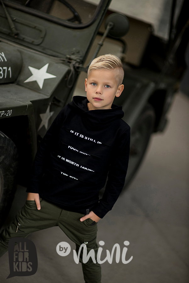 Khaki tepláčky kapsa zip