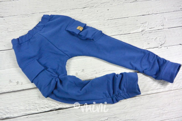 Zateplené modré baggy kapsáče zip