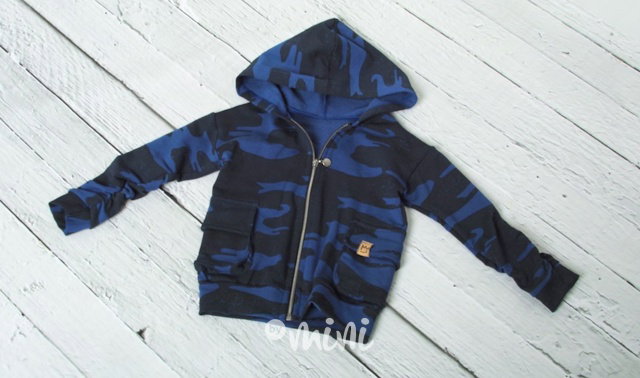 Blue army zateplená mikina na zip
