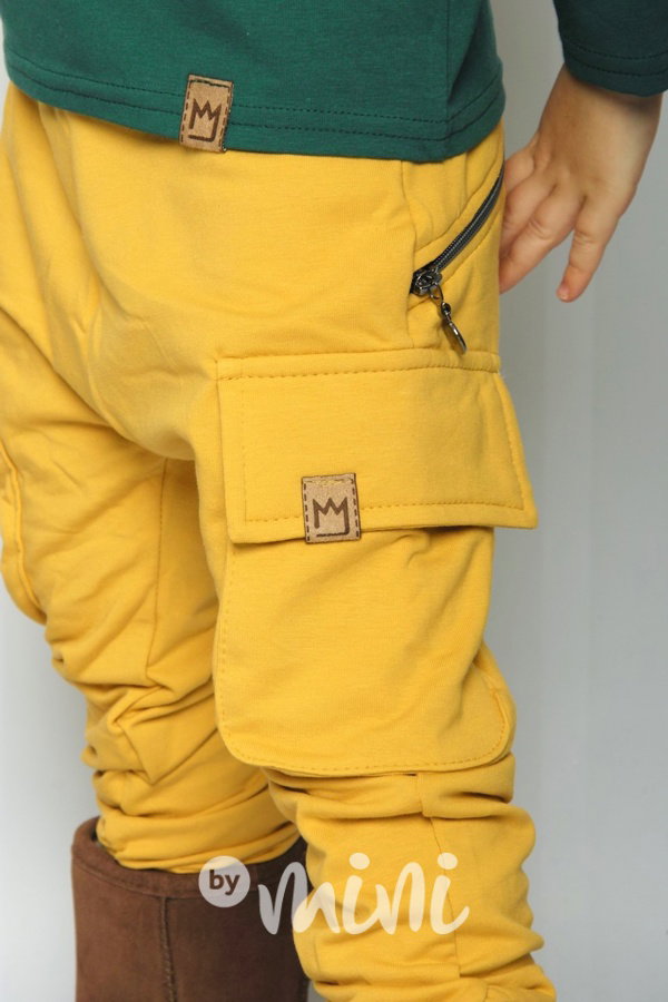 Zateplené yellow baggy kapsáče zip