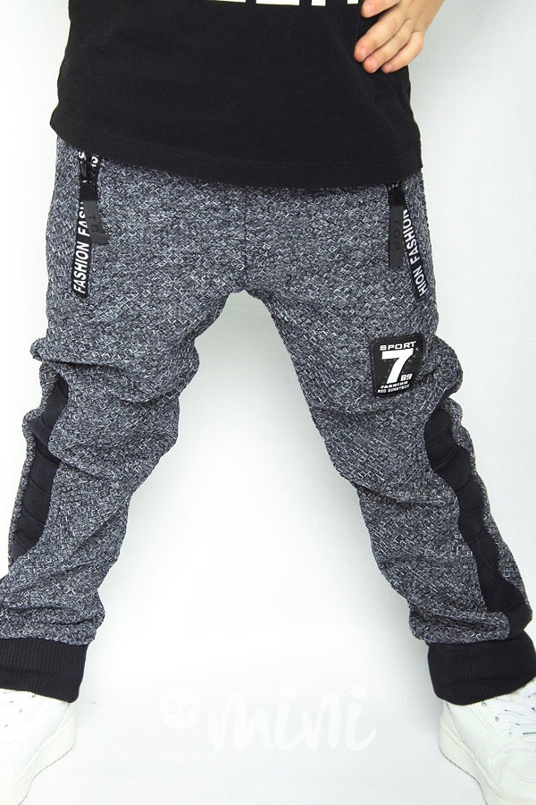 Sporty vyteplené tepláčky jeans blue
