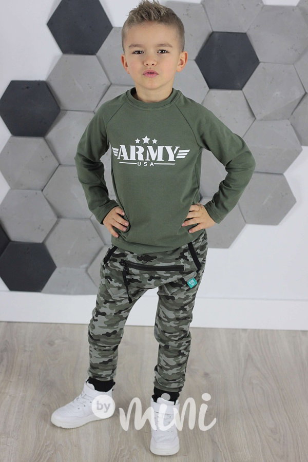 ARMY vyteplené baggy se zipem
