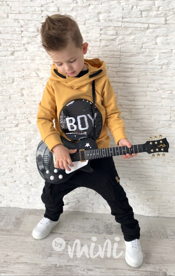 Black baggy kapsáče zip