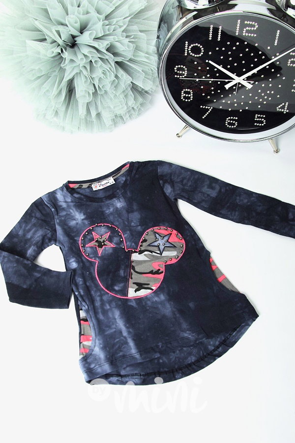 Jeans Mickey blůzka pink