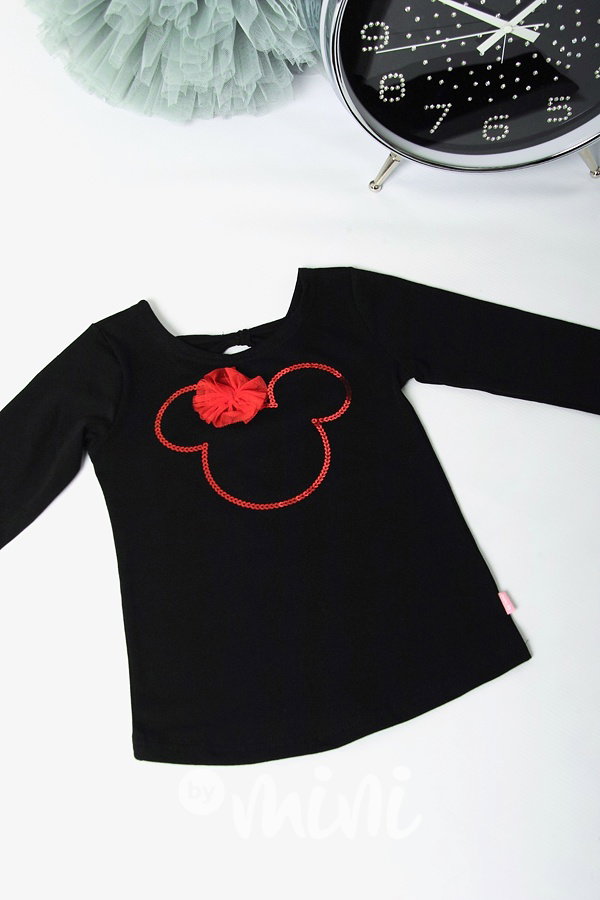Mašličkový Mickey top černý