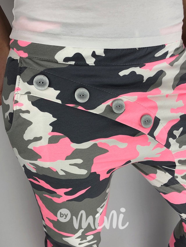 Dámské army baggy růžové